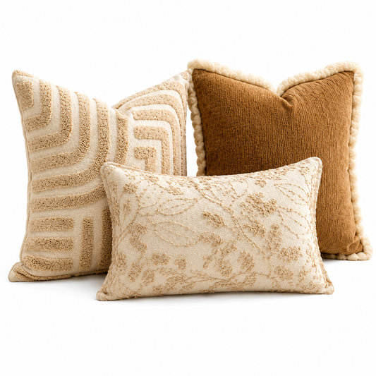 Modern Square Throw Pillow with PP Cotton Fill | Velvettrenchvibes