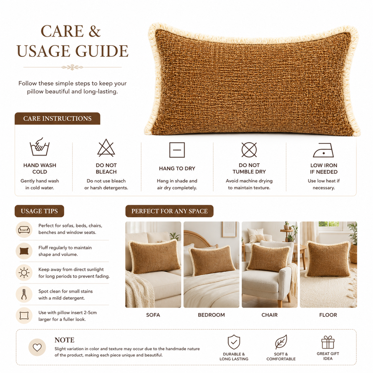 Modern Square Throw Pillow with PP Cotton Fill | Velvettrenchvibes