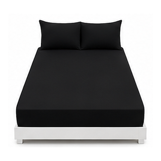 Plain Polyester Fitted Sheet or Pillowcase | Velvettrenchvibes
