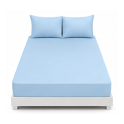Plain Polyester Fitted Sheet or Pillowcase | Velvettrenchvibes
